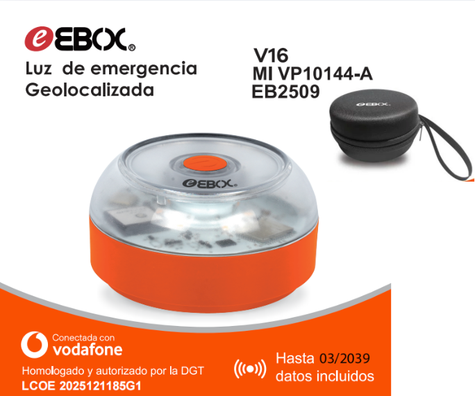 Luz de emergencia Geolocalizada - Naranja (FUNDA REGALO)