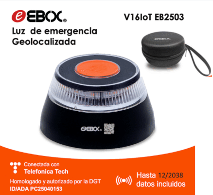 Luz de emergencia Geolocalizada - Negro (FUNDA REGALO)
