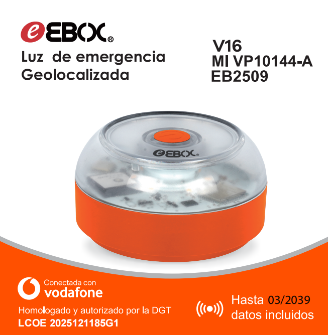 Luz de emergencia Geolocalizada - Naranja