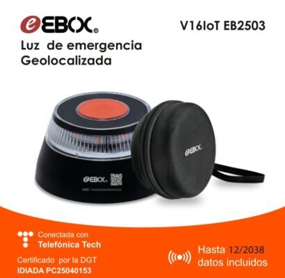 Luz de emergencia Geolocalizada - Negro con Funda