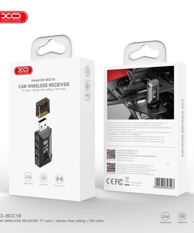 Alternative view of Transmisor FM Bluetooth para coche XO-BCC16 con lector TF