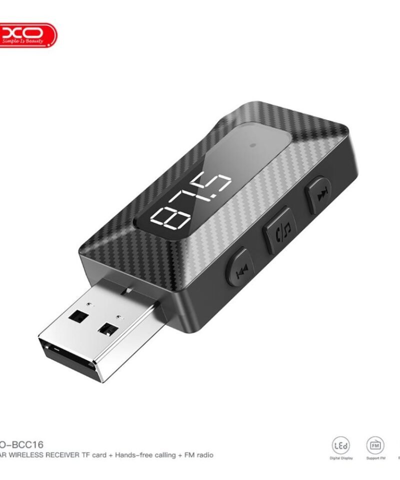 Transmisor FM Bluetooth para coche XO-BCC16 con lector TF - Imagen 3