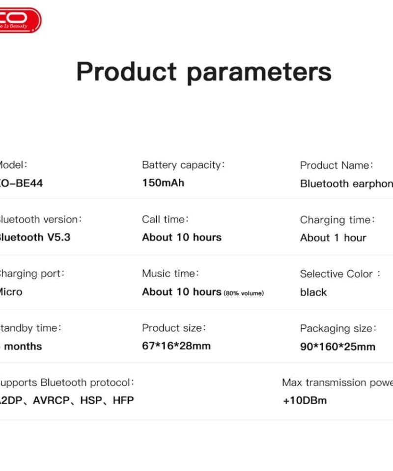 Auricular Bluetooth mono XO-BE44 de larga autonomía - Imagen 4