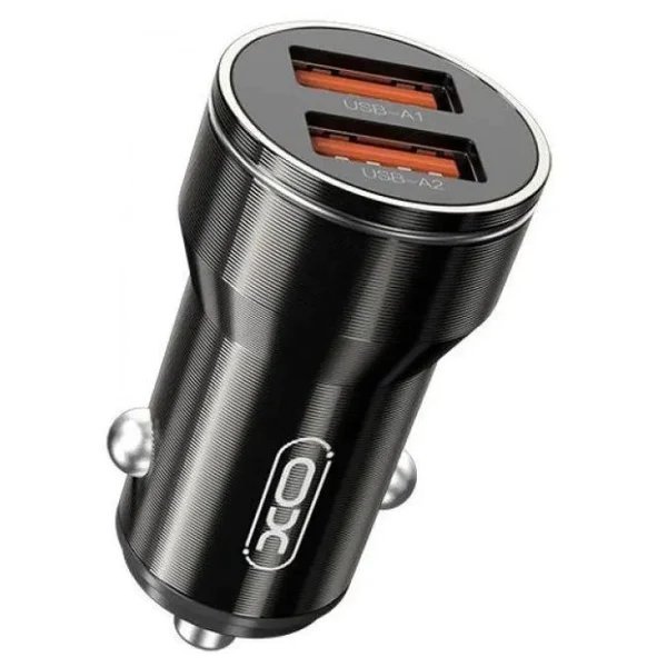 Cargador de coche XO-CC48 doble USB metálico