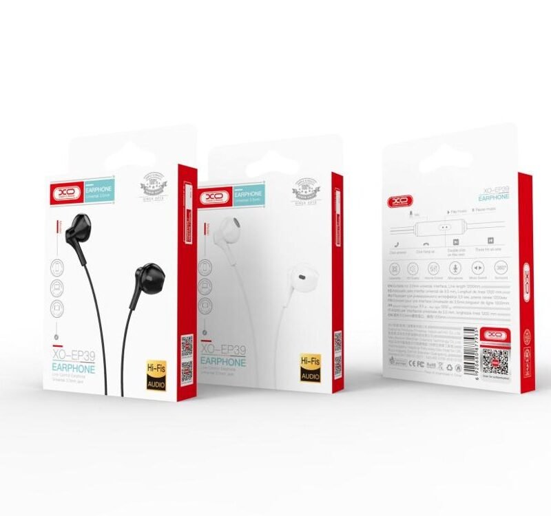 Auriculares con cable XO-EP39 semi in-ear jack 3.5 mm - Imagen 5
