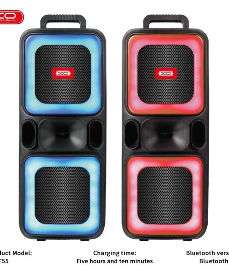 Altavoz Bluetooth XO-F55 con doble altavoz de 8" y luces RGB - Imagen 3