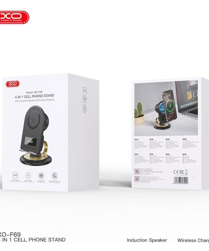 Altavoz Bluetooth XO-F69 con soporte giratorio y carga inalámbrica - Imagen 2