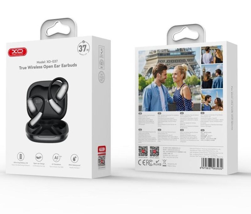 Auriculares OWS XO-G37 con estuche símil piel, Bluetooth 5.4 - Imagen 4