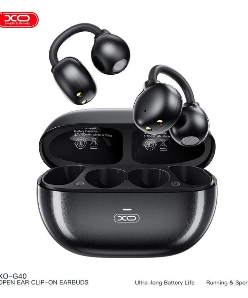 Auriculares abiertos OWS XO-G40 con clip de oreja, Bluetooth 5.3