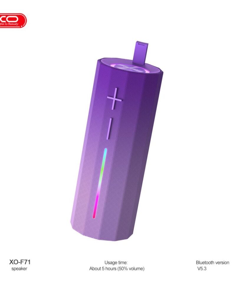 Alternative view of Altavoz Bluetooth F71 Cilíndrico con Asa Oculta y Luz LED (5W)