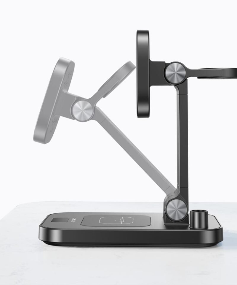 Alternative view of Cargador magnético 4 en 1 TK23 con pantalla (móvil 15W / auriculares 5W / reloj 2,5W / lápiz 2W)
