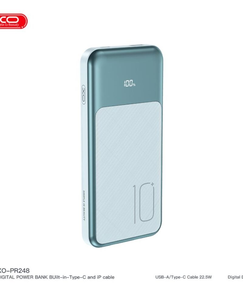 Alternative view of Batería externa PR248 10000mAh con pantalla, USB-C 20W / USB-A 22,5W (cables Type-C y Lightning incluidos)
