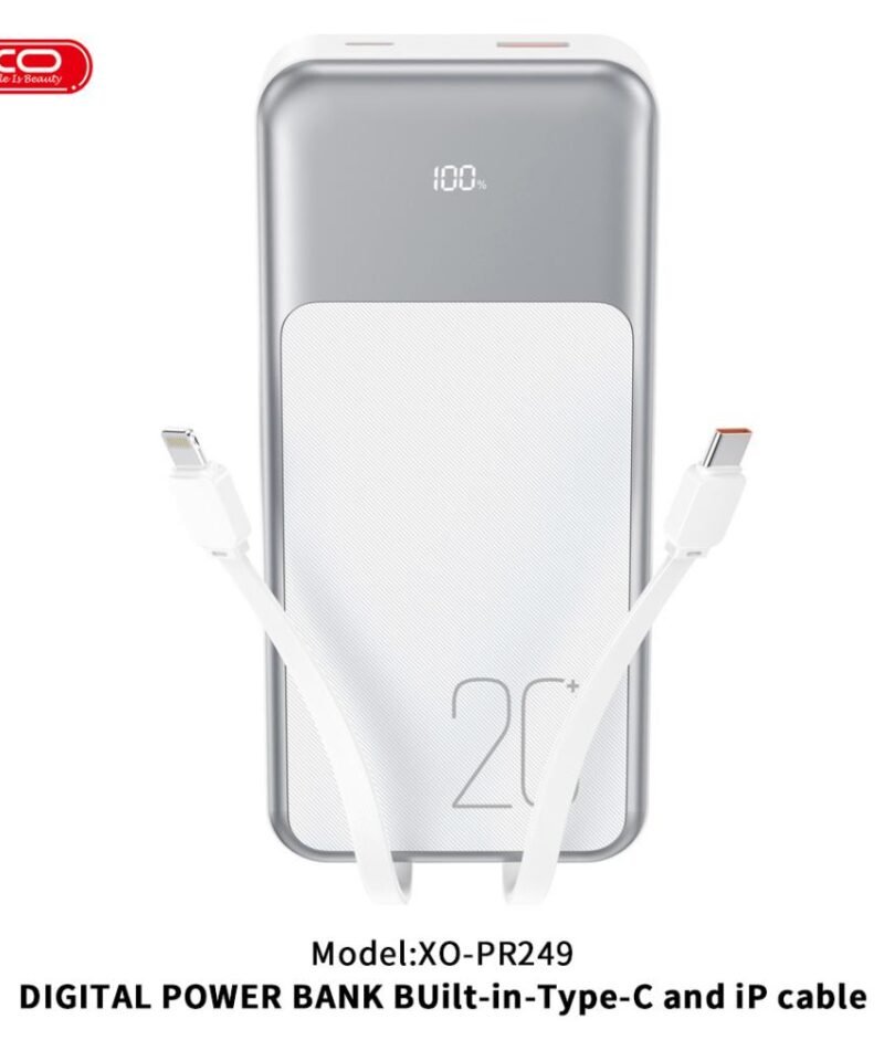 Alternative view of Batería externa PR249 20000mAh con pantalla, USB-C 20W / USB-A 22,5W (cables Type-C y Lightning incluidos)