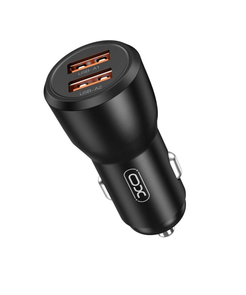 Cargador de coche CC55 doble puerto QC 18W + USB 12W con cable Lightning - Imagen 3