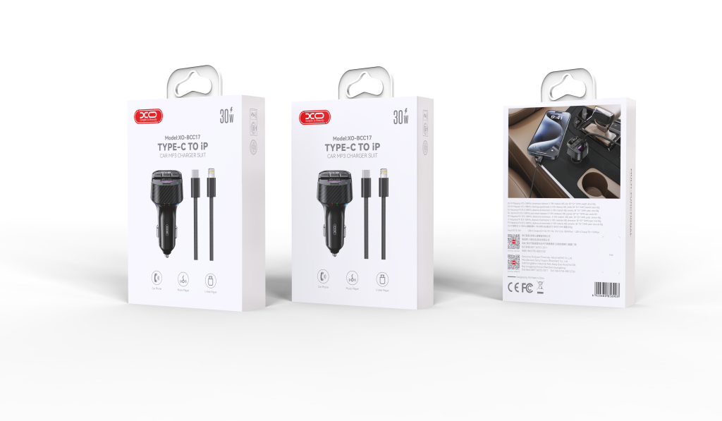 Cargador de coche Bluetooth BCC17 con MP3, doble puerto A+C y PD 30W - Imagen 2