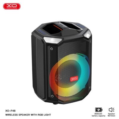 Altavoz Bluetooth F48 RGB Phantom de 8" 40W con Doble Micrófono y Mando a Distancia
