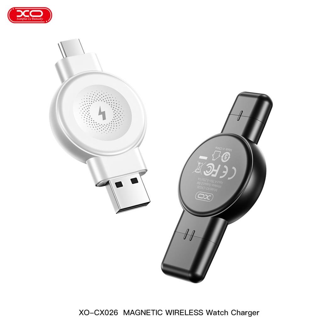 Cargador inalámbrico CX026 para smartwatch Apple/Samsung (USB-A/Type-C)