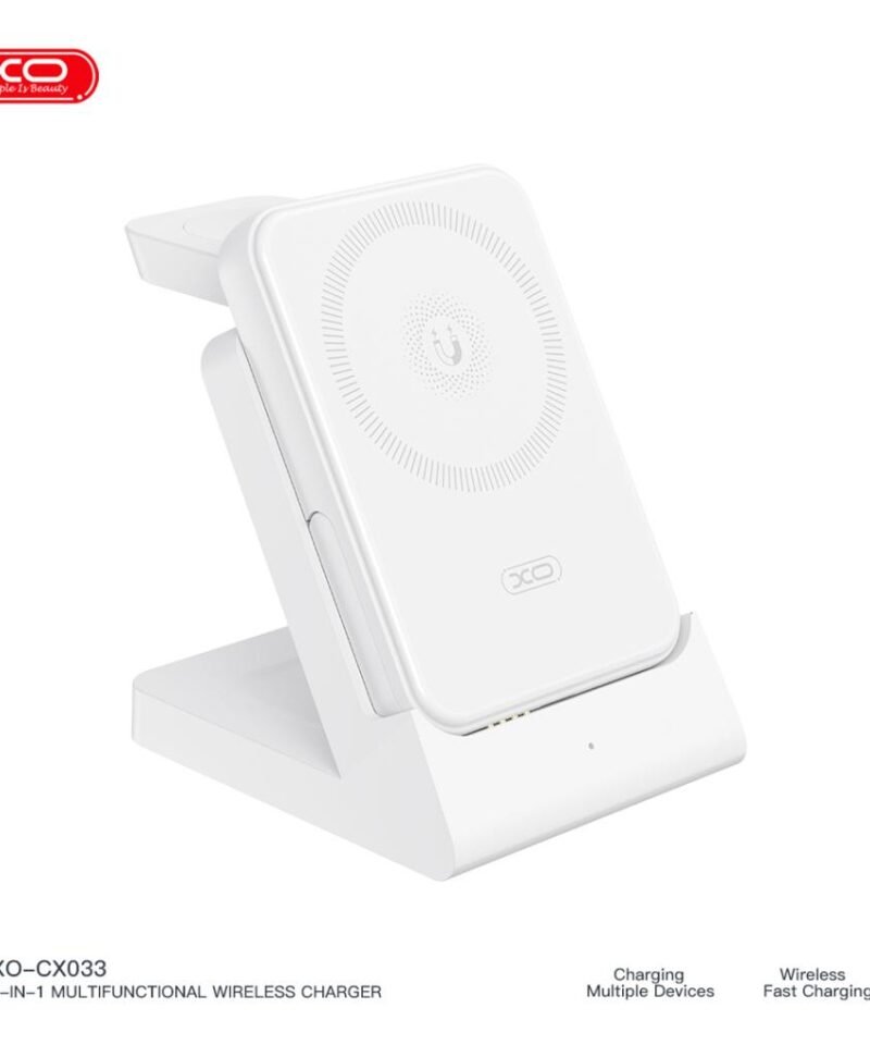Cargador inalámbrico 3 en 1 CX033: powerbank + Apple Watch + auriculares