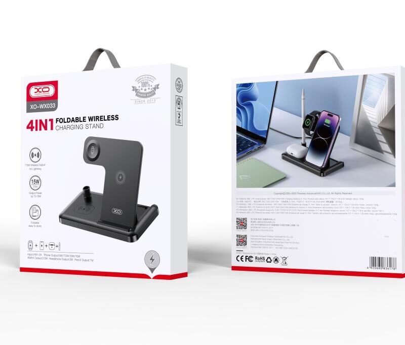 Cargador inalámbrico 4 en 1 WX033 de 15W