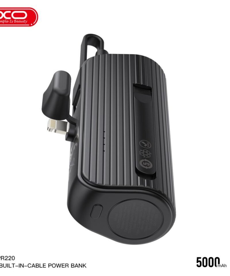 Batería externa de emergencia PR220 5000mAh con conector Lightning (cable Type-C incluido) - Imagen 3