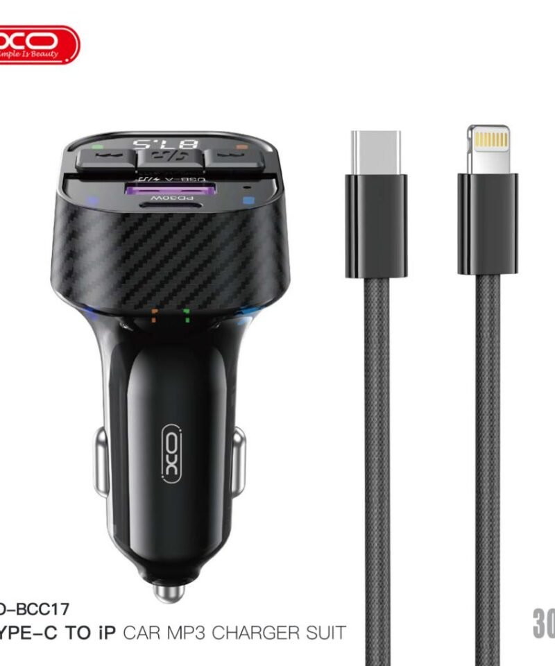 Cargador de coche Bluetooth BCC17 con MP3, doble puerto A+C y PD 30W - Imagen 4