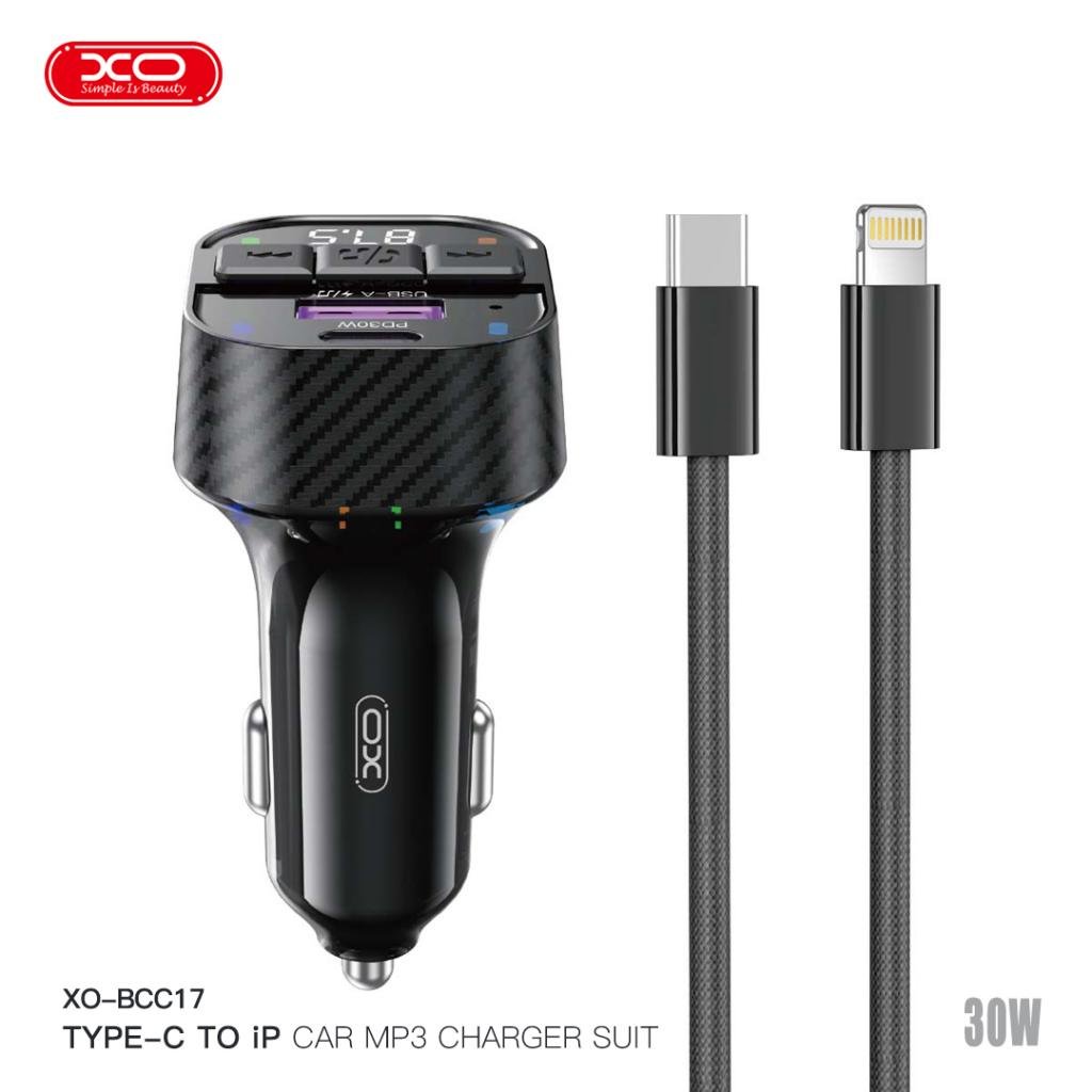 Cargador de coche Bluetooth BCC17 con MP3, doble puerto A+C y PD 30W - Imagen 4