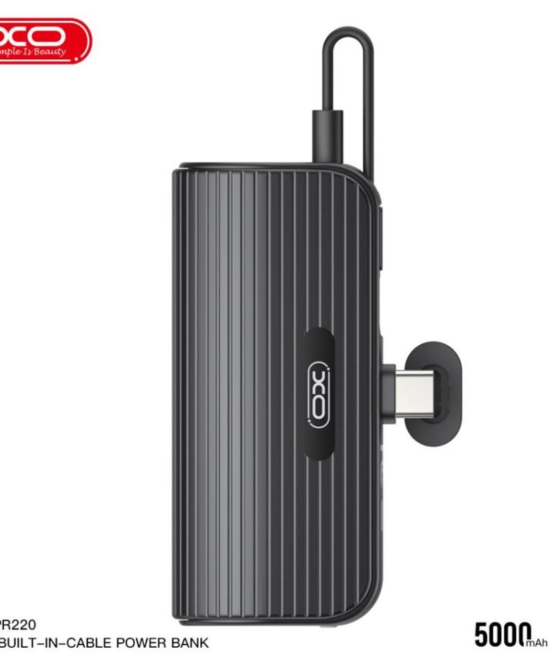 Batería externa de emergencia PR220 5000mAh con conector Lightning (cable Type-C incluido)