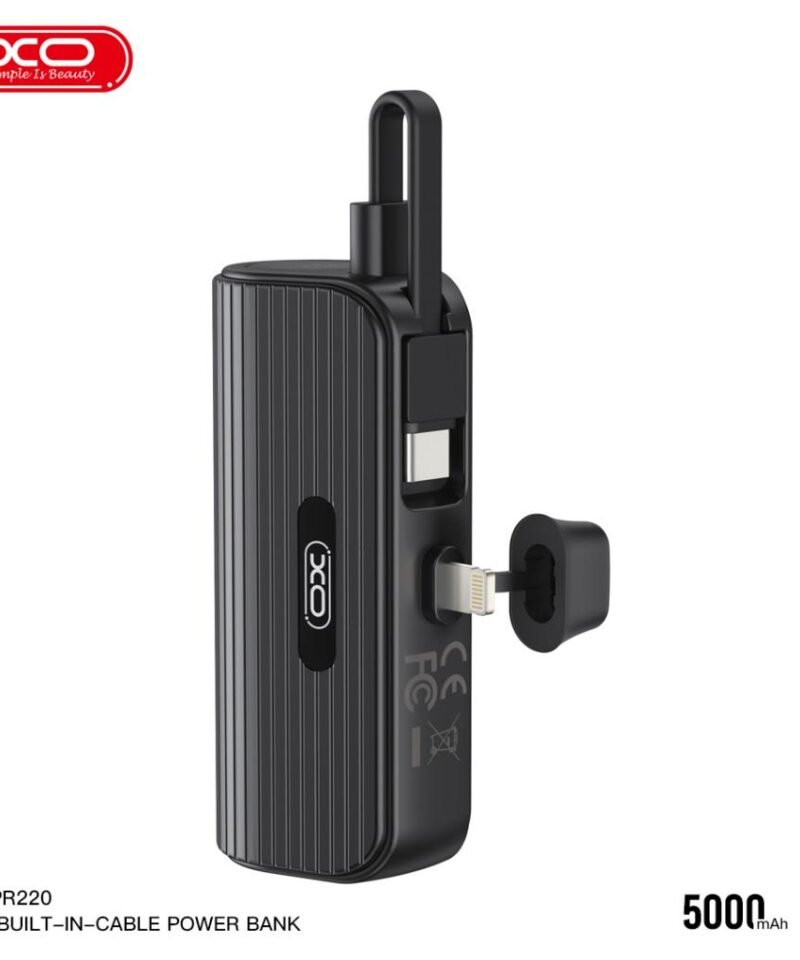 Batería externa de emergencia PR220 5000mAh con conector Lightning (cable Type-C incluido) - Imagen 4