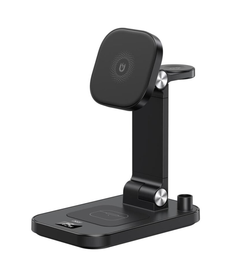 Cargador magnético 4 en 1 TK23 con pantalla (móvil 15W / auriculares 5W / reloj 2,5W / lápiz 2W) - Imagen 5