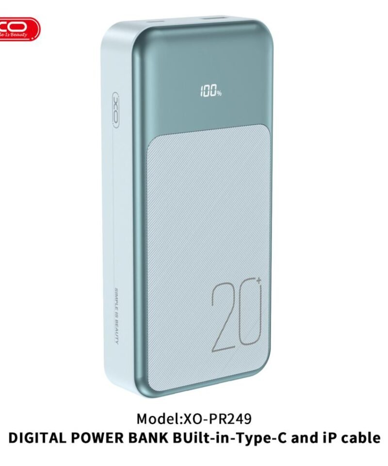 Batería externa PR249 20000mAh con pantalla, USB-C 20W / USB-A 22,5W (cables Type-C y Lightning incluidos) - Imagen 5