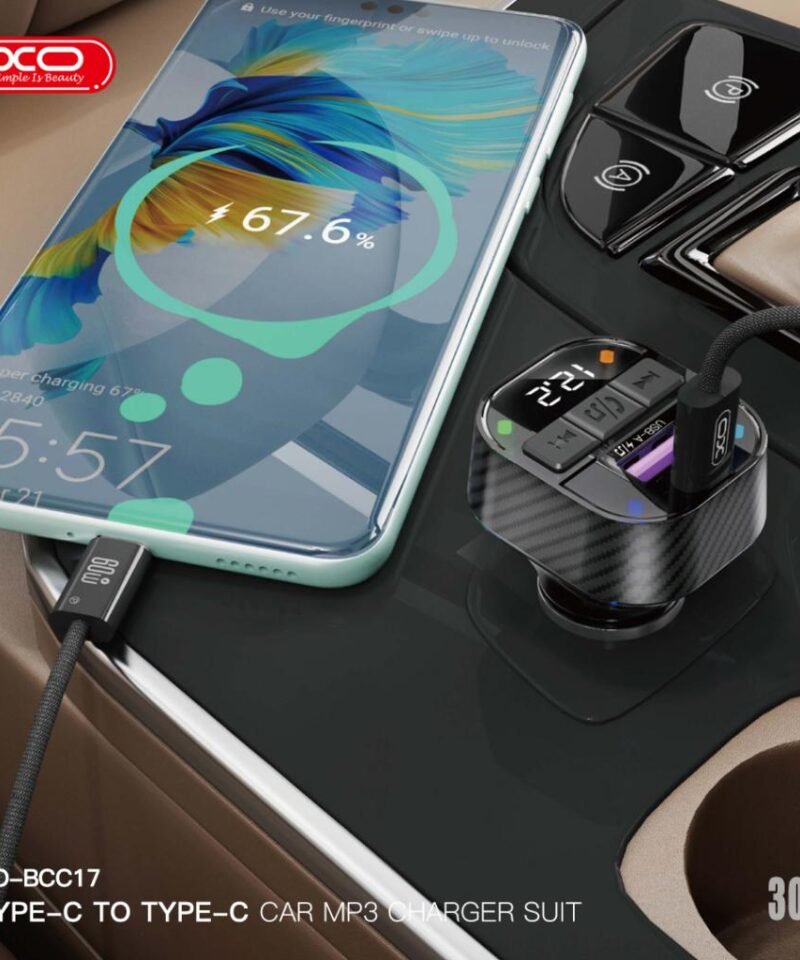 Cargador de coche Bluetooth BCC17 con MP3, doble puerto A+C y PD 30W - Imagen 6