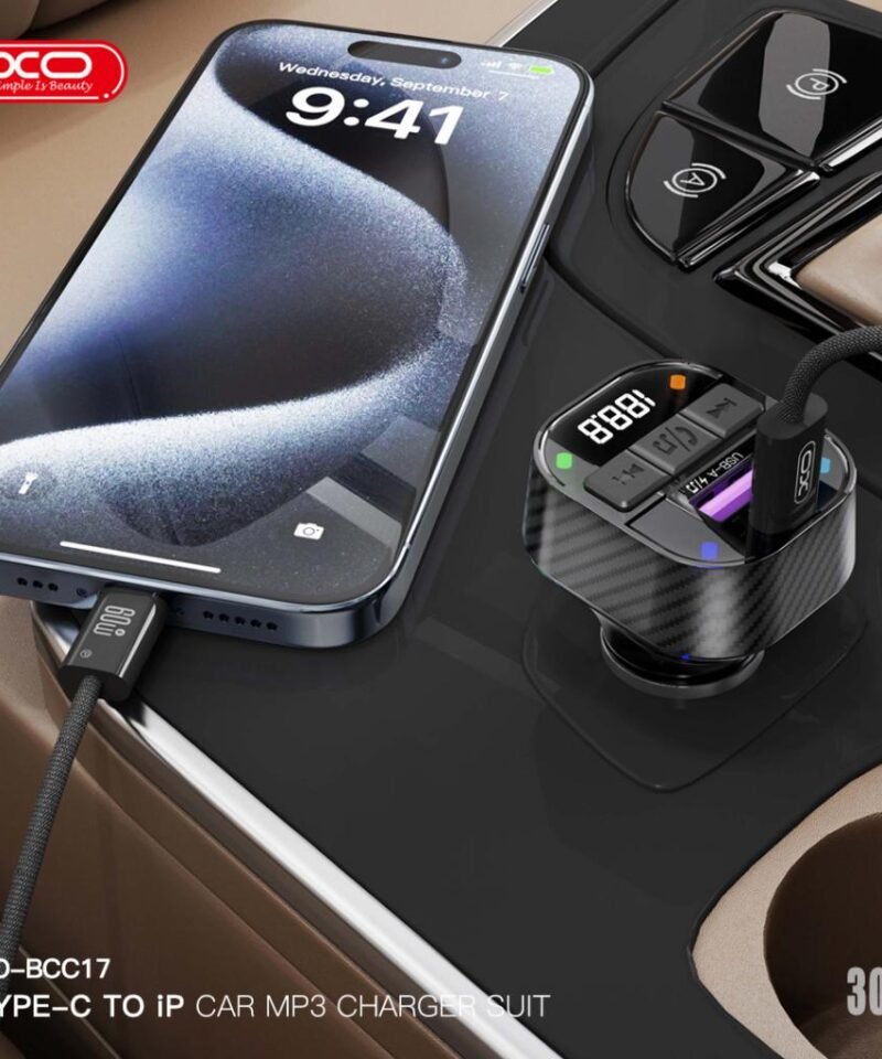 Cargador de coche Bluetooth BCC17 con MP3, doble puerto A+C y PD 30W - Imagen 7