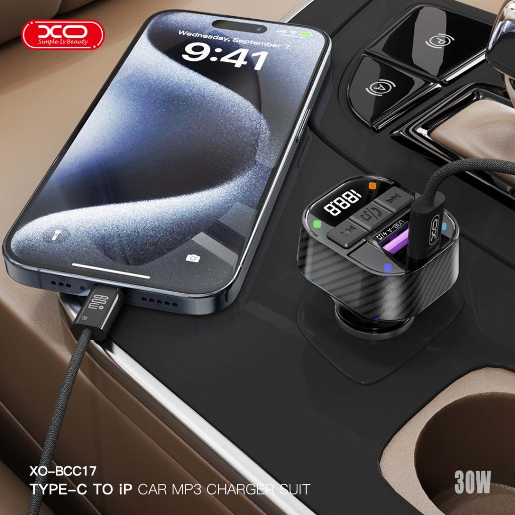 Cargador de coche Bluetooth BCC17 con MP3, doble puerto A+C y PD 30W - Imagen 7