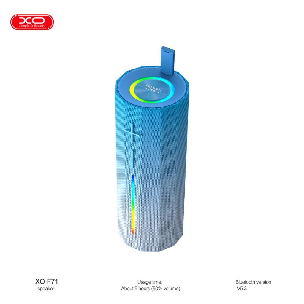 Altavoz Bluetooth F71 Cilíndrico con Asa Oculta y Luz LED (5W) - Imagen 7