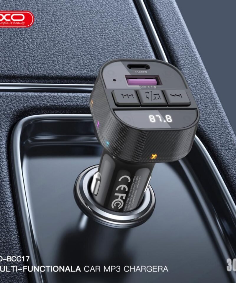 Cargador de coche Bluetooth BCC17 con MP3, doble puerto A+C y PD 30W - Imagen 8