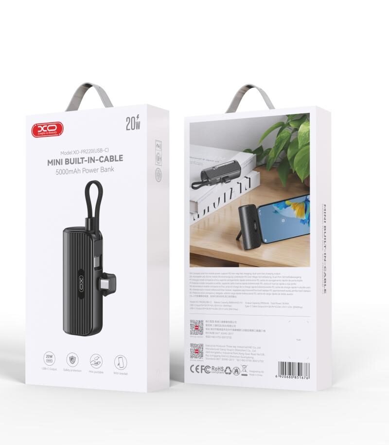 Batería externa de emergencia PR220 5000mAh con conector Lightning (cable Type-C incluido) - Imagen 7