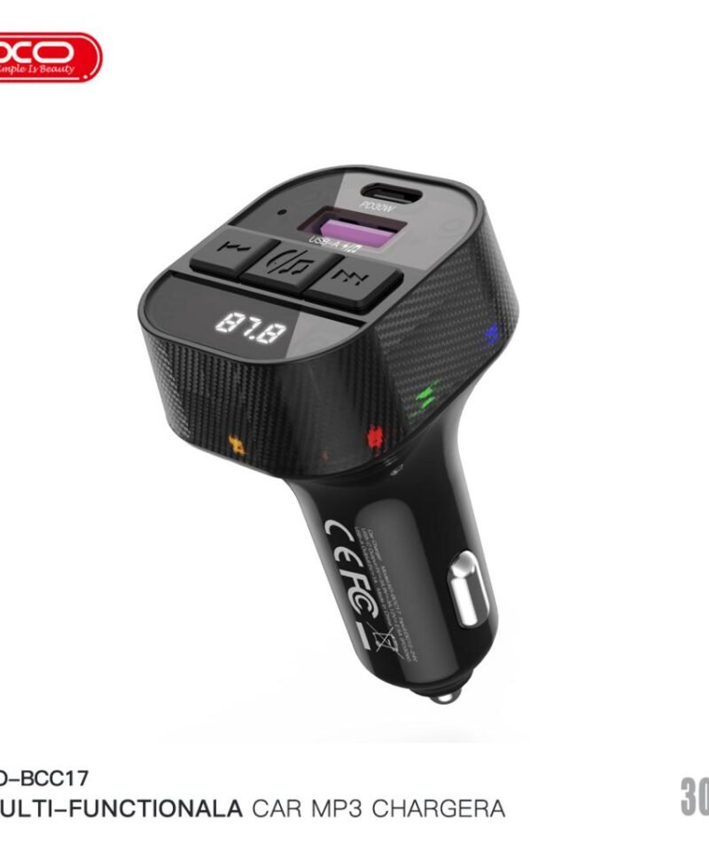 Cargador de coche Bluetooth BCC17 con MP3, doble puerto A+C y PD 30W - Imagen 9