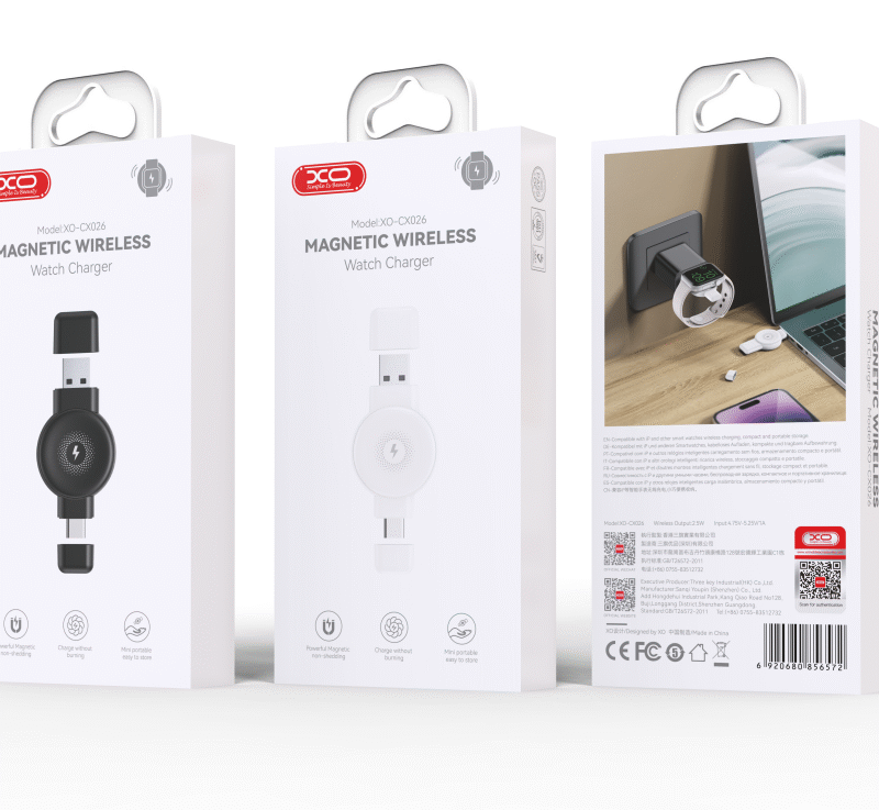 Alternative view of Cargador inalámbrico CX026 para smartwatch Apple/Samsung (USB-A/Type-C)