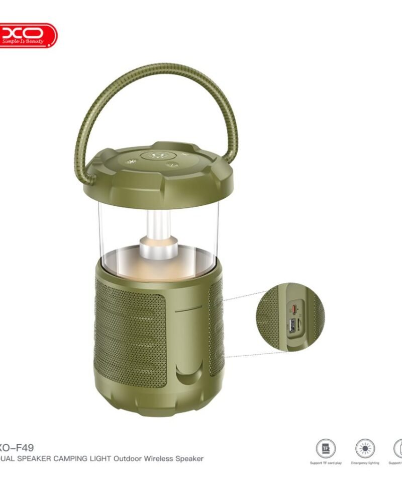 Altavoz Bluetooth F49 de Exterior con Luz de Camping (15W, 3600mAh)