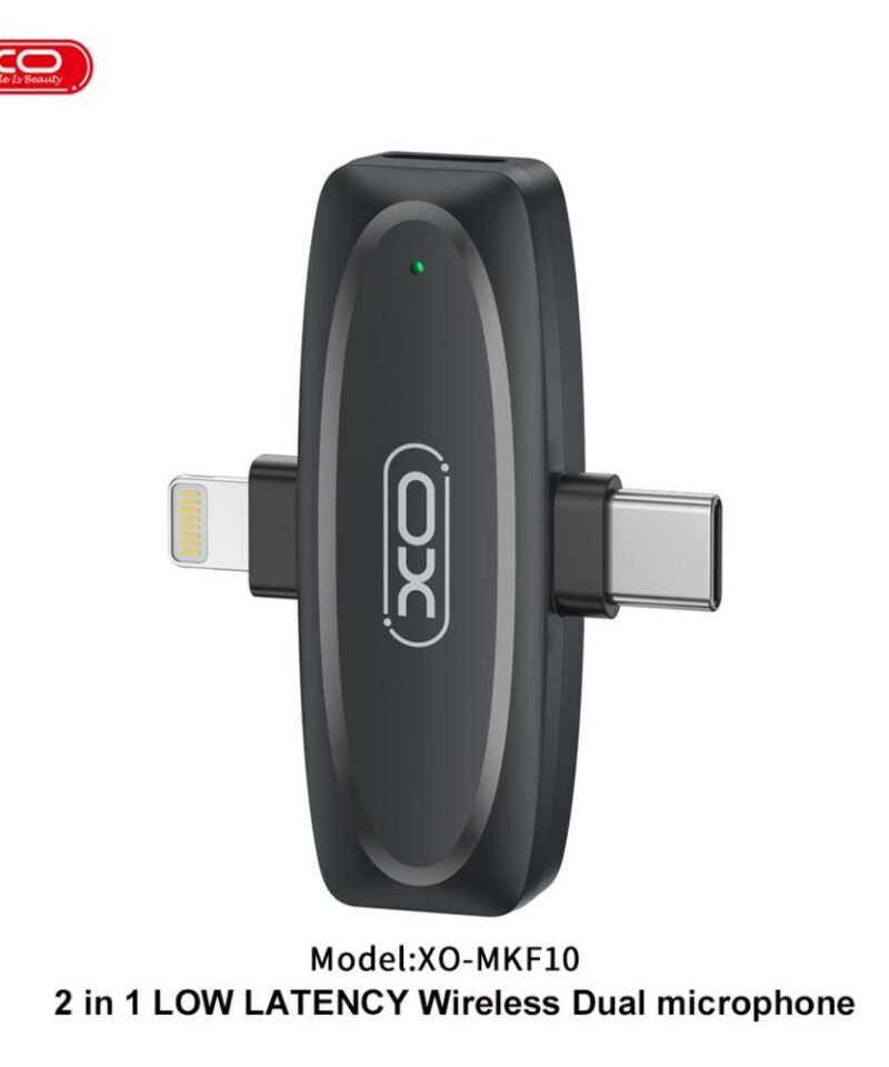 Micrófono de solapa inalámbrico XO-MKF10 2 en 1 USB-C + Lightning - Imagen 3