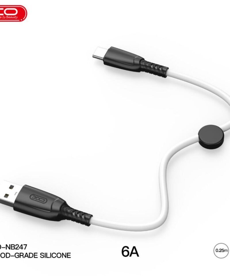 Cable corto portátil XO-NB247 Suluo de silicona 6A, 25 cm