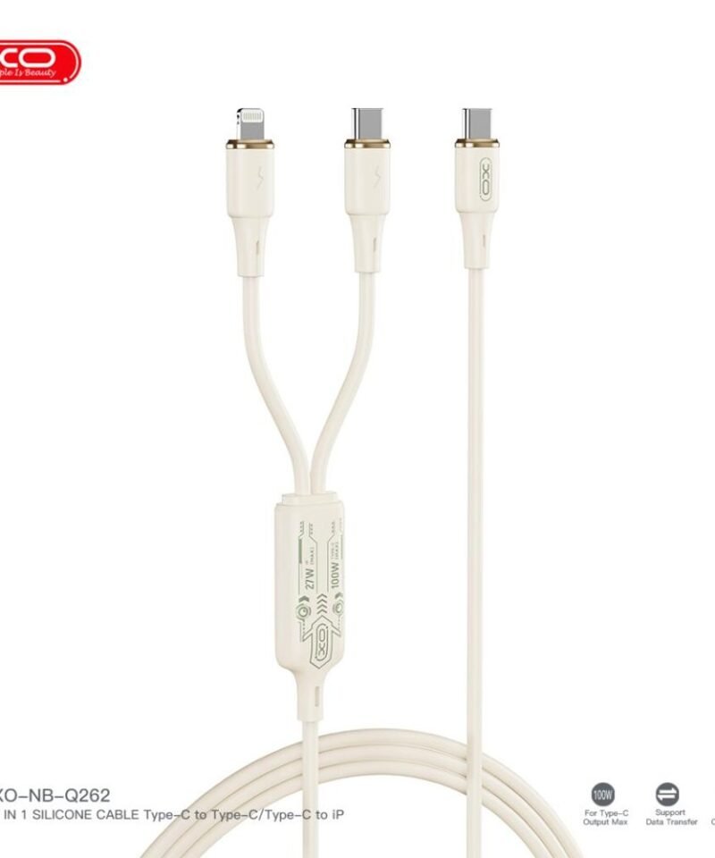 Alternative view of Cable 2 en 1 XO-NB-Q262 USB-C a Lightning 27W + USB-C 60W, 1,2 m