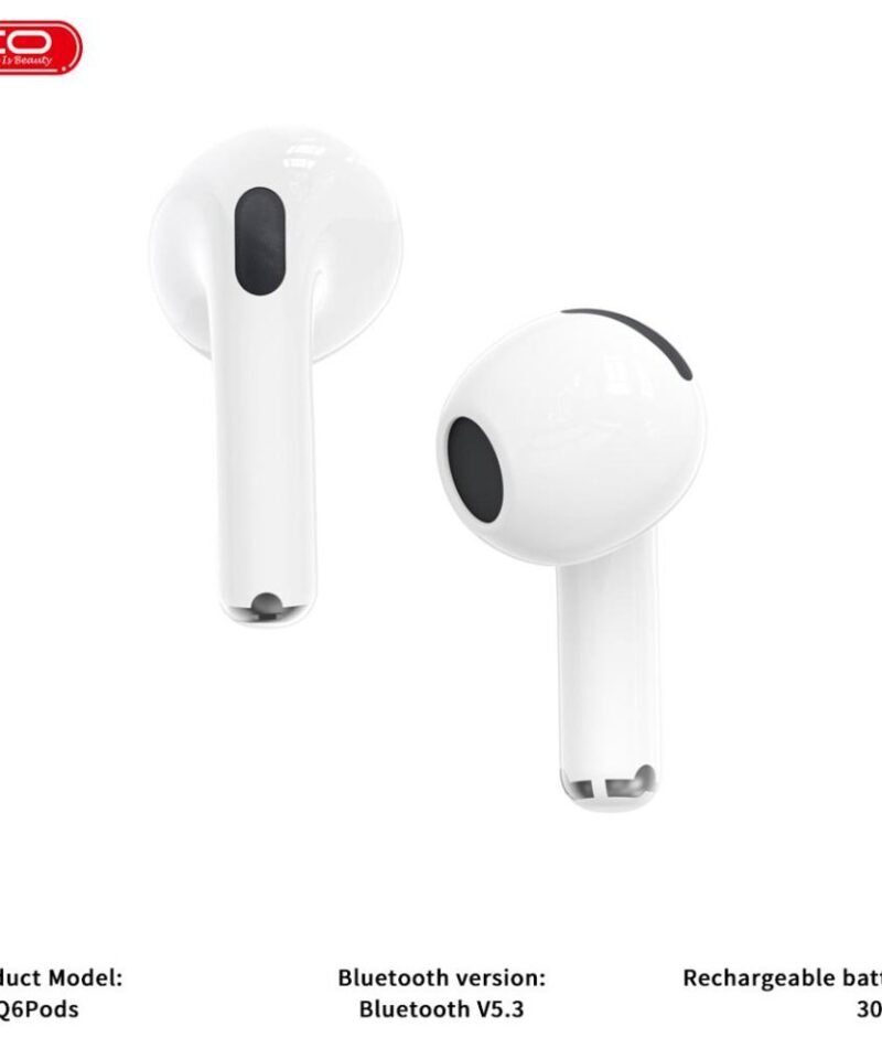 Auriculares TWS XO-Q6Pods (6ª gen) con sensor de oído y carga inalámbrica