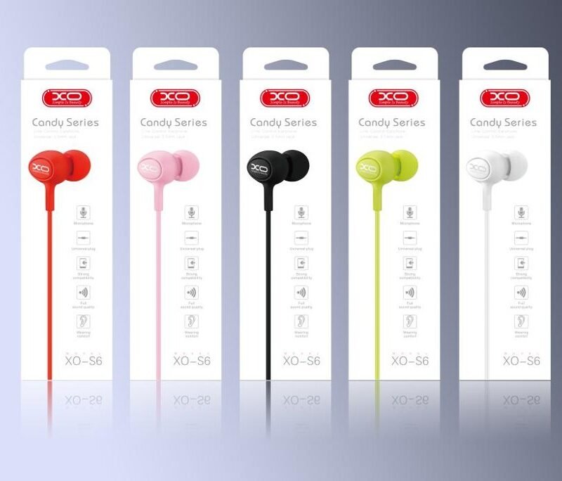 Auriculares con cable XO-S6 Candy jack 3.5 mm
