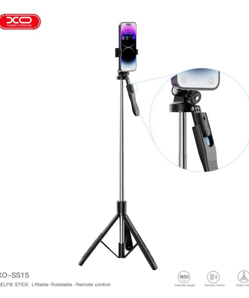 Alternative view of Palo selfie trípode reforzado XO-SS15 con estabilización