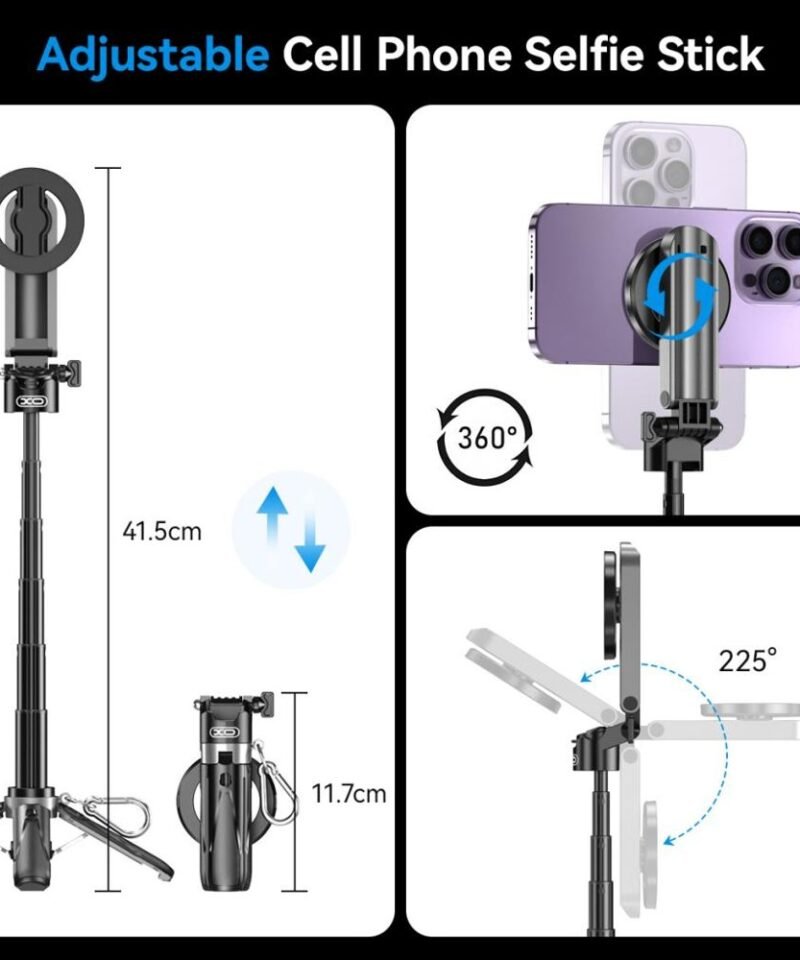 Palo selfie Bluetooth mini 4 en 1 magnético XO-SS22