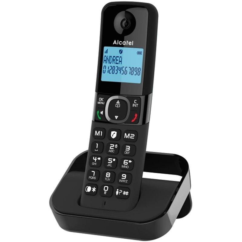 Teléfono fijo inalámbrico DECT Alcatel F860 Dúo (2 auriculares) en negro