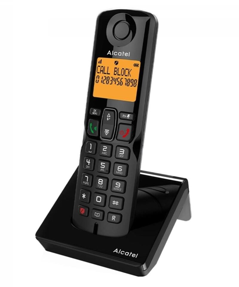 Teléfono fijo inalámbrico DECT Alcatel S280 en negro