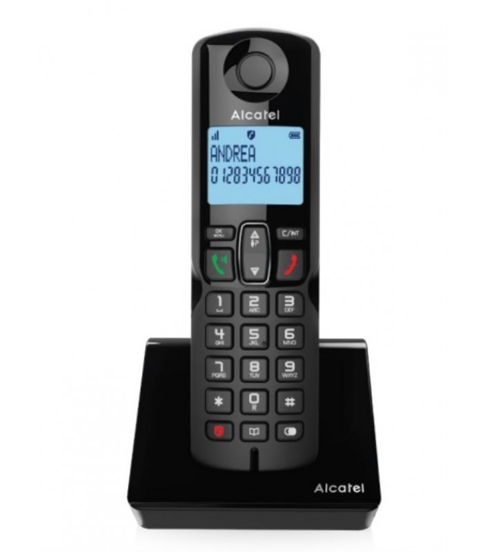 Teléfono fijo inalámbrico DECT Alcatel S280 Dúo (2 auriculares) en negro