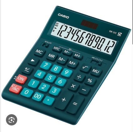 Calculadora de sobremesa Casio GR-12C de 12 dígitos en verde